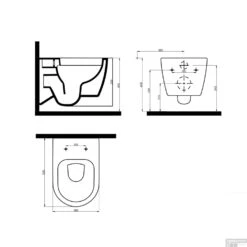Geberit UP320 Toiletset Set13 Idevit Alfa Matzwart Randloos Met Matzwarte Drukplaat 14 Geberit UP320 Toiletset Set13 Idevit Alfa Matzwart Randloos Met Matzwarte Drukplaat -Thuis Badkamer wandcloset alfa 3104 2616 145 tech 22