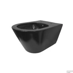 Wandcloset Boss & Wessing Randloos 53 Cm Met Bidetfunctie Mat Zwart