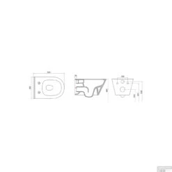 Wandcloset Boss & Wessing Randloos Met Ingebouwde Bidetkraan 53 Cm WM/KD Wit -Thuis Badkamer wandcloset boss wessing randloos met ingebouwde bidetkraan 53 cm mw kd wit tech