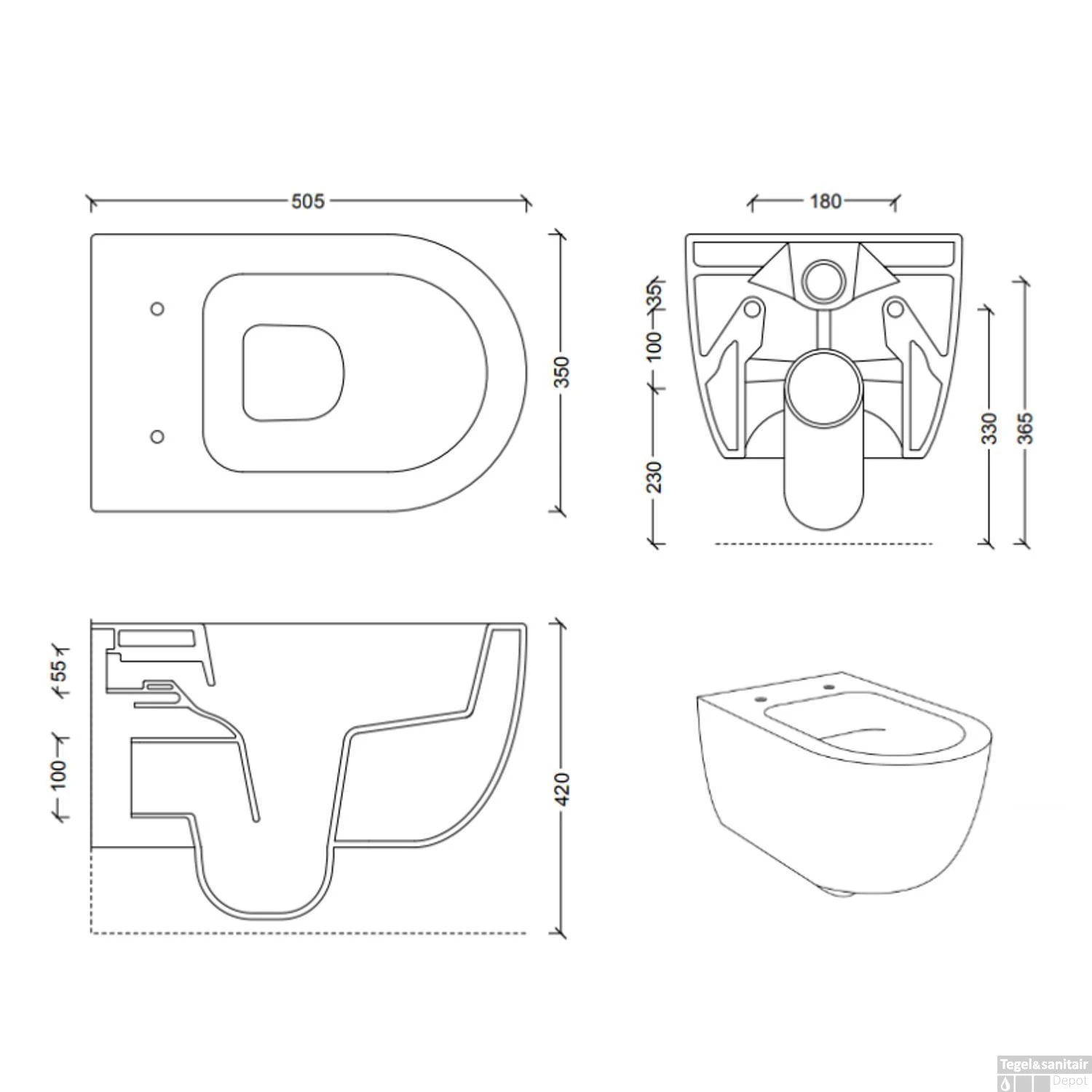Geberit UP320 Toiletset Compleet | Inbouwreservoir | Civita Black Randloos Mat Zwart | Set 44 Met Drukplaat 7 Geberit UP320 Toiletset Compleet | Inbouwreservoir | Civita Black Randloos Mat Zwart | Set 44 Met Drukplaat - Afbeelding 7
