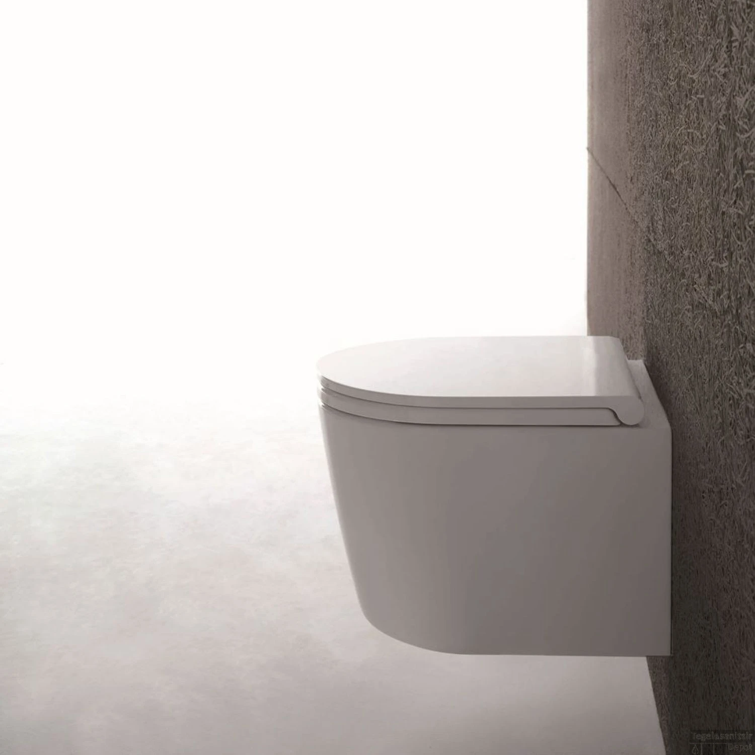 Wandcloset Luca Sanitair Forty 3 43x36cm Compact Rimless Wit - Afbeelding 2