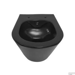 Wandcloset Wiesbaden Luxe Rimless 53 Cm Inclusief Bidet-functie Mat Zwart