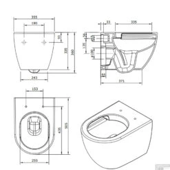 Wandtoilet Sanindusa Sanibold Rimfree Keramiek Wit 5 Wandtoilet Sanindusa Sanibold Rimfree Keramiek Wit -Thuis Badkamer wandtoilet sanindusa sanibold rimfree keramiek wit tech