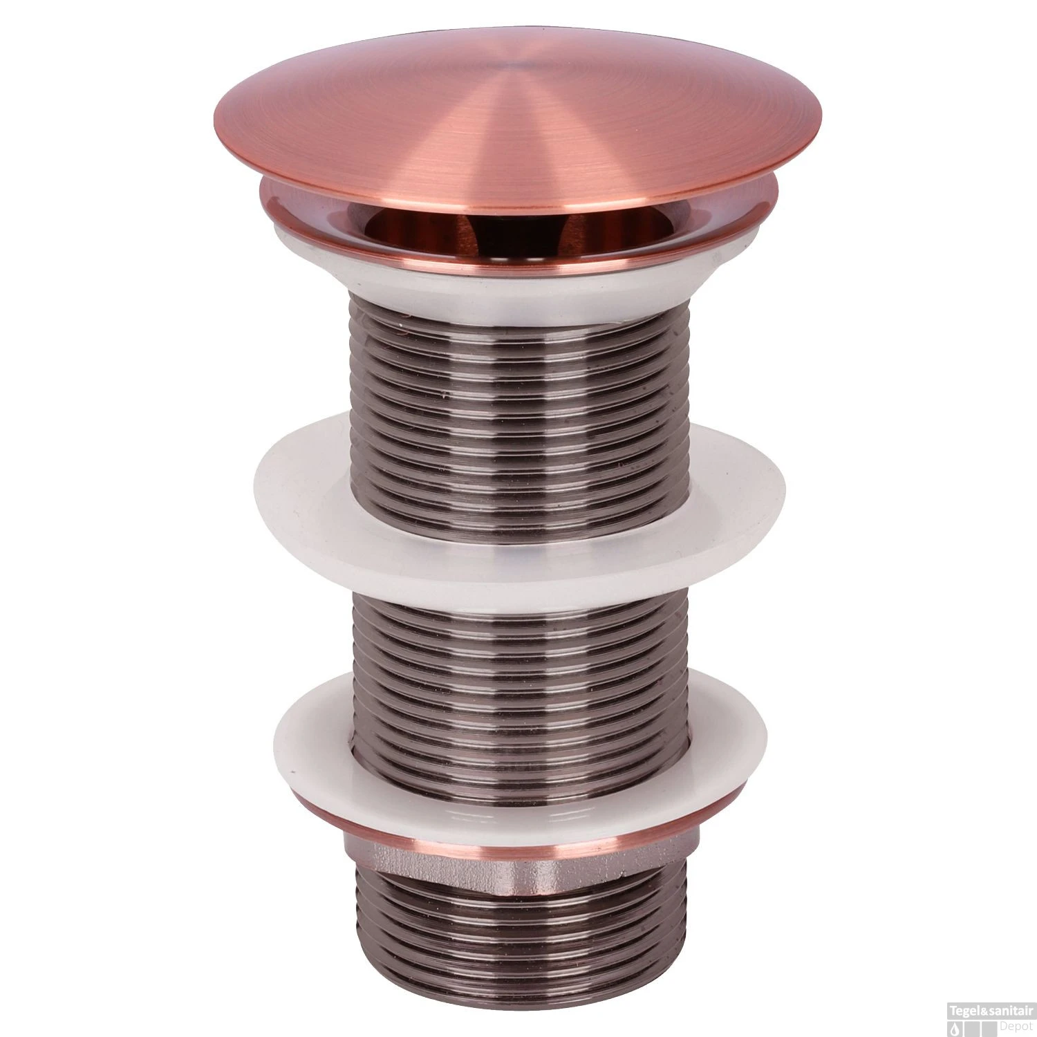 Wastafel Afvoerplug Differnz Always Open 10 Cm Rood Koper