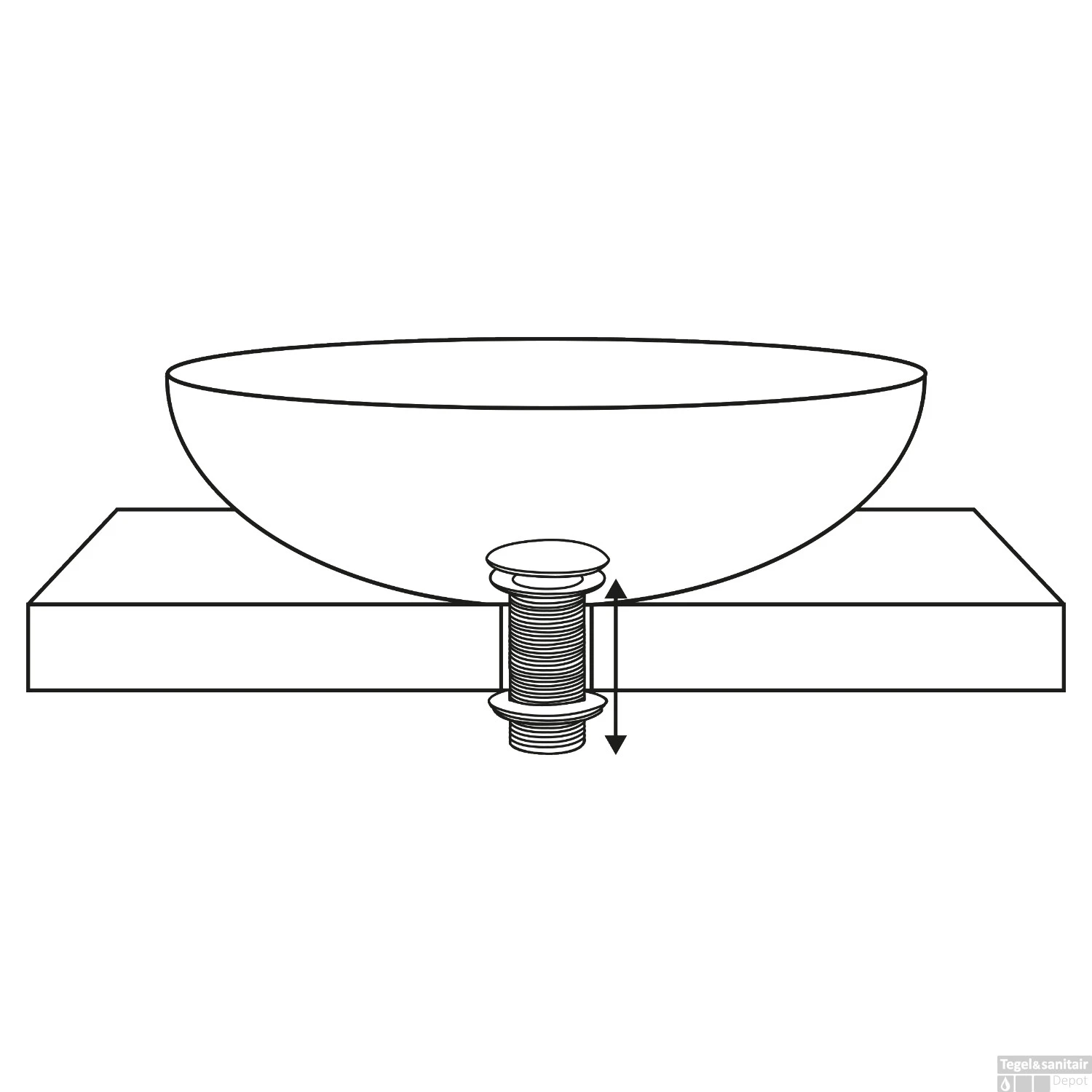 Wastafel Afvoerplug Differnz Always Open 10 Cm Wit 3 Wastafel Afvoerplug Differnz Always Open 10 Cm Wit - Afbeelding 3
