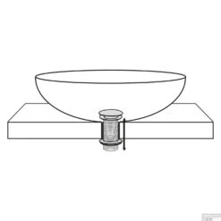 Wastafel Afvoerplug Differnz Pop Up Design 9.8 Cm Goud -Thuis Badkamer wastafel afvoerplug differnz pop up design 9.8 cm goud detail