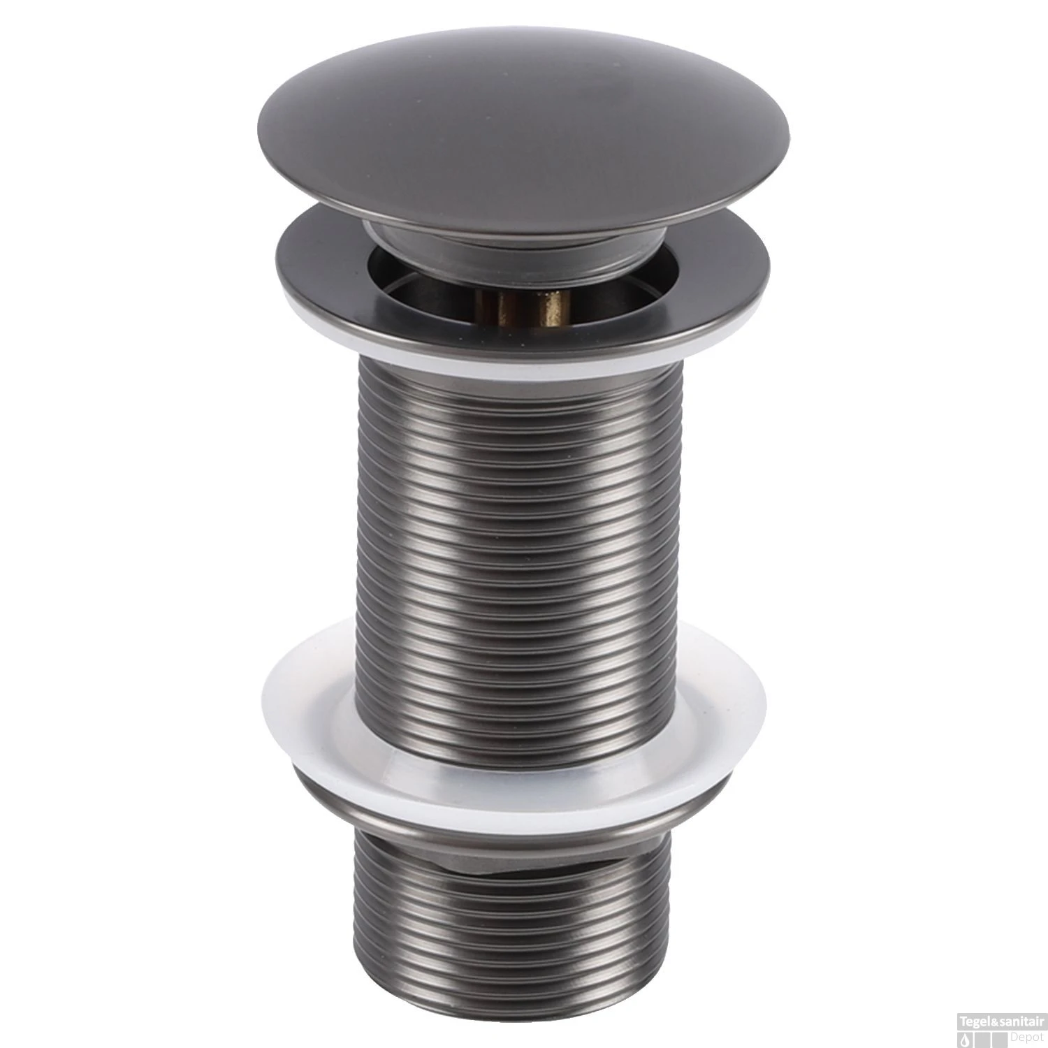Wastafel Afvoerplug Differnz Pop Up Design 9.8 Cm Gunmetal 1 Wastafel Afvoerplug Differnz Pop Up Design 9.8 Cm Gunmetal