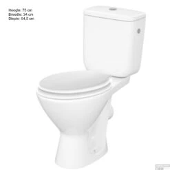 Duoblok Allibert Vito 75x64,5 Cm PK Wit -Thuis Badkamer wc pack allibert vito 75x64 5 cm pk wit tec