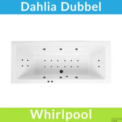 Whirlpool Boss & Wessing Dahlia Jetline180x80 Cm Dubbel Systeem Black Tin