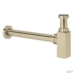 Wiesbaden Luxe Bekersifon Vierkant Incl Muurbuis En Rozet. Inox/RVS